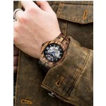 Automatic mechanical skeleton steel watch